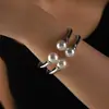 Venta Directa de Fábrica Sencillos y de Lujo Alzapaños para Cortinas con Apertura Metálica y Cuatro Pulseras de Perlas en un Estilo de Lujo Ligero