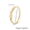 Distrito de Lu joyería transfronteriza nuevo chapado en cobre oro de 18k microincrustado circonita doble hebilla de leopardo pulsera personalidad hip hop
