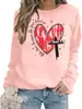 Mi half valentineshirts womens love hearts sweatshirt pink va