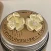 Pendientes de verano frescos y exquisitos con flores de goteo de aceite, estilo nicho, lujo ligero, moda de alta gama, pendientes dulces y elegantes