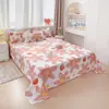 Sábanas de algodón lavado al agua hipoalergénicas de una sola pieza, sábanas de cuadros simples de par individual, sábanas y fundas de almohada individuales para dormitorio y hogar, venta al por mayor
