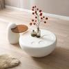 Estilo creme francês de nuvem garra de gato borda de mesa de centro várias mesas de centro redondas simples de celebridade da internet combinação mesa de centro nórdica apartamento pequeno