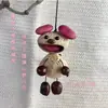 Campanilla de Viento de Cáscara de Fruta Muñeco de Vaina de Frijol Colgante Hecho a Mano DIY para Bolsa de Plantas Llavero Decorativo Regalo Creativo Colgante para Coche