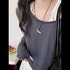 Popular Collar Colgante Minimalista con Diseño Único, Cadena para Suéter, Lujo Ligero, Accesorio Versátil de Alta Gama