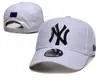 Boné de beisebol coreano, boné de beisebol da MLB da moda, ajustável para homens e mulheres, estilo americano, top rígido bordado Yankees e Dodgers