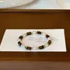 Pulsera de Perla de Agua Dulce en Forma de Arroz, Ojo de Tigre Mocha Cálido de Invierno, Pulsera de Moda Tendencia Color Café, Nueva Pulsera de Moda