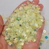 Mezcla Dorada Lentejuela Perla Estrellas Trébol de Cuatro Hojas Slime DIY Pegamento de Gota Relleno de Barro Cristal Parche para Arte de Uñas