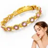 Pulsera popular de circonita en forma de corazón de TK, cadena de reloj magnética de alta gama microincrustada, pulsera con forma de corazón, joyería de moda europea y americana