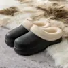 Pantuflas de Algodón Impermeables Jialiya para Hombre en Invierno Estilo Nuevo Lujo Sencillo Accesible Hogar Interior Felpa Engrosada Pantuflas de Algodón para Mujer