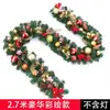 Guirnalda decorativa de Navidad de 2,7 m con piñas y agujas de pino artificiales para barandillas de escaleras y decoración de puertas, decoración navideña