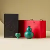Set de Vino Fulu Verde Oscuro de Fábrica Copa de Vino Blanco Divisor de Vino Frasco Caja de Regalo de Alta Gama para Personas Mayores