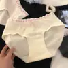 "Companhia do Romance" Sonhos Doces Suaves Xadrez de Cores Doces Contrastantes Roupa Íntima Feminina, Algodão Puro Antibacteriano para Meninas