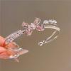 Pulsera Elegante de Estilo de Hada con Lazo Rosa 2025 Estilo Ins Abierta Dulce Cool Exquisita Pulsera Pulsera Exquisita