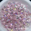 Cuentas de Diamante Facetado de 17*14mm con Recubrimiento UV Altamente Transparente, Agujero para Colgar, Cuentas para Joyería Hecha a Mano DIY, Accesorios para Colgar en el Coche, Material para Colgar Decoración