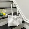 Bolsa de Palha Tecida Grande Capacidade Outono Inverno Nova 2025 Moda Estilo Coreano Bolsa de Mão Feminina Bolsa de Ombro