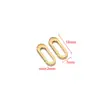 Acero Inoxidable Chapado en Oro de 18 Quilates Cierre de Resorte Ovalado Broche de Joyería Conector de Collar DIY Accesorios para Joyería Venta al por Mayor Transfronteriza