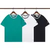 Minha Marca Trendy T-Shirt de Manga Curta Gola Redonda Bordado Gráfico Frontal Unissex Masculina Meia-Manga Verão [Corte Solto]