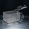 Cesta de Fritura em Aço Inoxidável Malha de Filtro 81 Rede de Fritura Ultra-Densa Cesta de Fritura Grande Comercial Cesta de Controle de Óleo Peneira Cesta de Peneirar Pós Rede Peneira