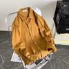 Camisas de Lino de Algodón Puro de Manga Larga para Hombres y Mujeres Primavera y Otoño Estilo Hong Kong Holgadas Británicas Casual de Negocios Chaquetas Comercio Exterior Venta al por Mayor Transfronteriza