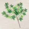 Folha Única de Bordo Artificial Folha Falsa de Bordo Folha de Bordo Vermelha Amarela Verde Galho de Árvore Seca Arte Floral Decoração Suave Folhas Falsas Outono Folha de Bordo de Plástico