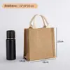 Bolsa de Linho Atacado Sacola de Juta DIY Bolsa de Mão de Linho Ecológica Bolsa de Linho Padrão de Logo Imprimível