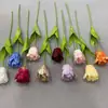 Flores Artificiales de Tulipa Pu Realistas Transfronterizas con Tacto Realista y Efecto Hidratante, Adecuadas para Decoraciones de Bodas y Fiestas, Decoración del Hogar, Plantas Verdes Artificiales al por Mayor