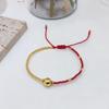 Pulseira de Corda Vermelha Olho de Diabo Multicamadas Estilo Étnico Europeu e Americano Miçangas Miyuki Pulseira de Miçangas Tecida com Rosto Sorridente