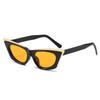 Gafas de sol rectangulares ojo de gato de moda europea y americana nuevas y geniales, gafas de sol retro de moda, vanguardistas, color leopardo, transfronterizas