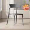 Cadeira de Jantar para Uso Doméstico, Cadeira Chifre Estilo Nórdico, Banqueta de Plástico Minimalista Moderna, Cadeira de Mesa de Jantar, Cadeira de Escritório com Encosto para Lazer, Celebridade da Internet