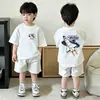 Camiseta de Algodón Puro de Manga Corta, Estilo Nuevo 2026, Verano, Delgada, para Niños Medianos y Grandes, Ropa Infantil, Camiseta Casual de Verano para Niños de Manga Corta