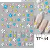 Adesivos de Unhas Artísticas Novos Transfronteiriços Estereoscópicos em Relevo Desenho Animado Floco de Neve de Natal Árvore de Natal Cordão de Luzes Boneco de Neve Adesivos de Unha de Natal