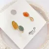 Oferta especial moda nuevo simple temperamento chapado en oro real aguja de plata real 925 flor amor geométrico pendientes pendientes mujer
