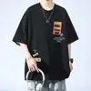 Camiseta de Manga Curta Masculina Marca da Moda Verão Adolescentes Alunos do Ensino Fundamental Bonito Meia-Manga Roupas de Verão Tops para Alunos do Ensino Médio Versátil