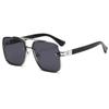 3441 gafas de sol de caja metálica de doble haz, moda europea y americana, deportivas, Amazon, comercio exterior transfronterizo, UV400, piloto