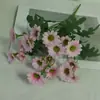 Atacado de Fábrica Envio Transfronteiriço de Flores Artificiais de Camomila Artificial de 5 Ramos Multi-Cabeças e Margaridas Pequenas, Decorações de Buquê de Alta Qualidade