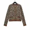 Z Estilo Europeu e Americano 2026 Nova Moda Elegante Roupas Femininas Estampa Animal Tricô Jacquard Cardigã Peça Externa 3519119
