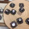 Caixa mágica de concha preta natural acessórios diy acessórios