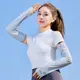 Mangas de Protección Solar UV de Nylon Hielo Seda para Mujer Verano Ciclismo al Aire Libre Conducir Deportes Mangas Largas Finas Mangas de Hielo