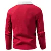 Suéter retro de punto trenzado para hombre, europeo y americano, con bloques de color, diseño de imitación de dos piezas, con cuello camisero, jersey de punto para otoño e invierno 2026