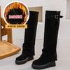 Botas Longas Dual-Wear Destacáveis de 10cm para Mulheres, Botas Meia-Calça com Solado Grosso, Novas Botas de Cano Alto Versáteis Outono/Inverno 2026