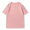 Camisa casual fina e moderna de verão, gola redonda, corte solto, fresca, de algodão, manga curta, para esportes ao ar livre, com estampa em inglês, atacado de fábrica