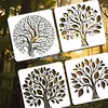 Ventas Directas de Fábrica de Pinturas Recortadas de Árboles Artísticos de Paisajes Naturales, Hojas de Corazón Personalizadas, Diversas Posturas, Plantillas de Pintura Recortada