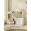 Prateleira de Balcão em Camadas Multicamadas Estante de Mesa Estante de Mesa Armazenamento Dormitório de Estudantes Escritório Armazenamento de Mesa