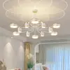 Lámpara de Techo para Sala de Estar Moderna Simple Atmosférica Nórdica Luz Lujo Proyección de Estrellas Lámpara de Dormitorio Lámparas Zhongshan Paquete Completo para Casa