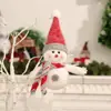 Navidad Nueva Tela Papá Noel Muñeco de Nieve Juguete de Peluche Árbol de Navidad Rojo Gris Lana Colgante