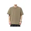 Camiseta de Verano 2025 Nueva Americana Peso Pesado Manga Corta para Hombre Holgada Talla Grande Cuello Redondo Juvenil Versátil Camiseta Manga Corta Marca de Moda