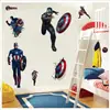 Pegatinas de Pared Marvel Transfronterizas de Comercio Exterior Estéreo 3D Capitán América Habitación Infantil Dibujos Animados Vengadores Pegatinas de Pared