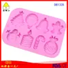 Dubi 8 Molde de Silicona para Chocolate de Navidad Herramientas DIY para Hornear Galletas Molde Artesanal para Dulces y Pudín