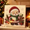 Pintura de Diamantes Navideña Transfronteriza DIY Pintura de Perlas Pintura de Diamantes de Papá Noel para el Día del Maestro y Navidad