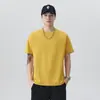 Camiseta masculina lisa de manga curta, tecido funcional, corte solto, versátil, gola redonda, manga curta, moderna e simples, adequada para casais